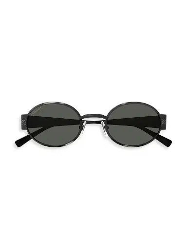 Gucci Men's ssima Metal 51MM Oval Sunglasses - Ruthenium | Thumbnail 2 Gucci Men's ssima Metal 51MM Oval Sunglasses - Ruthenium | Thumbnail 2