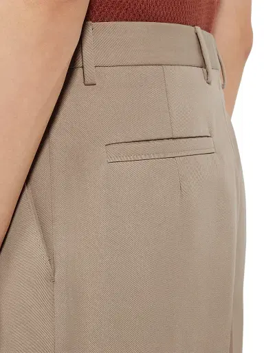 Zegna Men's Single-Pleated Cotton and Wool Pants - Light Taupe - Size 46 | Thumbnail 5 Zegna Men's Single-Pleated Cotton and Wool Pants - Light Taupe - Size 46 | Thumbnail 5