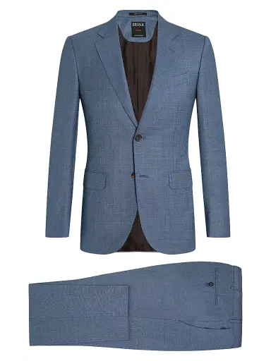 Zegna Men's Over-Checked Two-Piece Wool Suit - Grey - Size 30 | Thumbnail 7 Zegna Men's Over-Checked Two-Piece Wool Suit - Grey - Size 30 | Thumbnail 7
