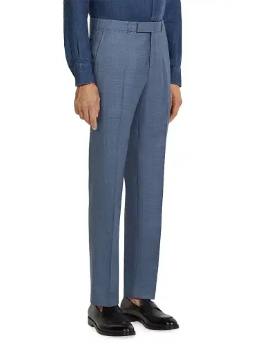 Zegna Men's Over-Checked Two-Piece Wool Suit - Grey - Size 30 | Thumbnail 9 Zegna Men's Over-Checked Two-Piece Wool Suit - Grey - Size 30 | Thumbnail 9