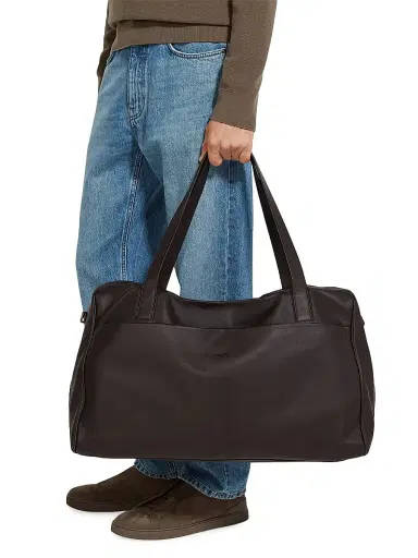 ZEGNA Men's Secondskin Weekender Bag - Dark Brown | Thumbnail 2 ZEGNA Men's Secondskin Weekender Bag - Dark Brown | Thumbnail 2