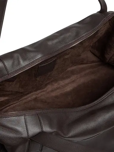 ZEGNA Men's Secondskin Weekender Bag - Dark Brown | Thumbnail 4 ZEGNA Men's Secondskin Weekender Bag - Dark Brown | Thumbnail 4