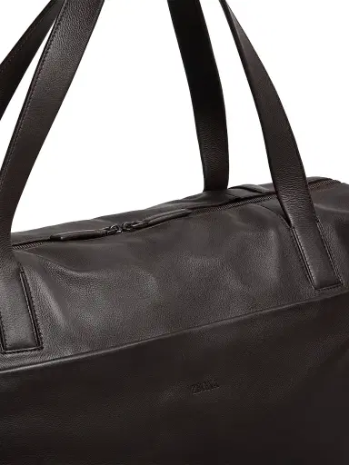 ZEGNA Men's Secondskin Weekender Bag - Dark Brown | Thumbnail 5 ZEGNA Men's Secondskin Weekender Bag - Dark Brown | Thumbnail 5