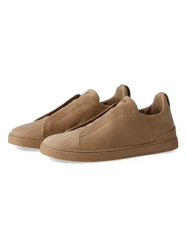 ZEGNA Men's Triple Stitch Secondskin Nubuck Sneakers - Olive Green | Thumbnail 7 ZEGNA Men's Triple Stitch Secondskin Nubuck Sneakers - Olive Green | Thumbnail 7
