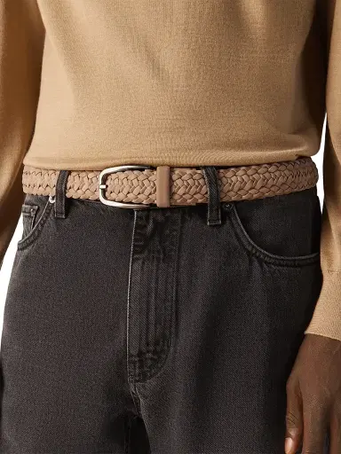 Zegna Men's Braided Leather Belt - Beige - Size 42 | Thumbnail 2 Zegna Men's Braided Leather Belt - Beige - Size 42 | Thumbnail 2