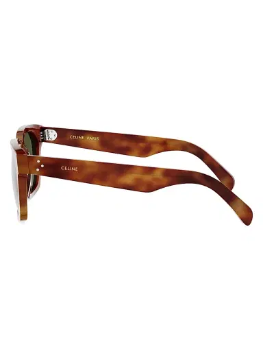 Celine Men's 3 Dots 54MM Geometric Sunglasses - Red Havana And Green | Thumbnail 3 Celine Men's 3 Dots 54MM Geometric Sunglasses - Red Havana And Green | Thumbnail 3