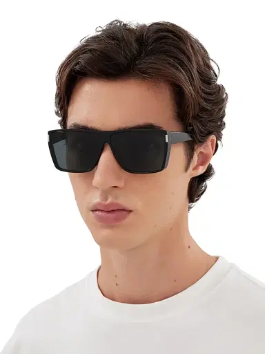 Saint Laurent Men's Bold Contour 64MM Square Sunglasses - Black | Thumbnail 2 Saint Laurent Men's Bold Contour 64MM Square Sunglasses - Black | Thumbnail 2