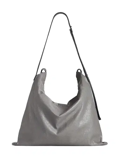 Balenciaga Men's Shopper Dust Bag Crossbody Pouch - Grey | Thumbnail 4 Balenciaga Men's Shopper Dust Bag Crossbody Pouch - Grey | Thumbnail 4