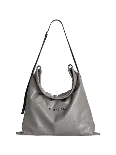 Balenciaga Men's Shopper Dust Bag Crossbody Pouch - Grey | Thumbnail 1 Balenciaga Men's Shopper Dust Bag Crossbody Pouch - Grey | Thumbnail 1