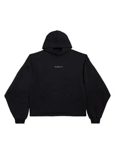 Balenciaga Women's Back Cropped Hoodie - Black - Size XL | Thumbnail 1 Balenciaga Women's Back Cropped Hoodie - Black - Size XL | Thumbnail 1
