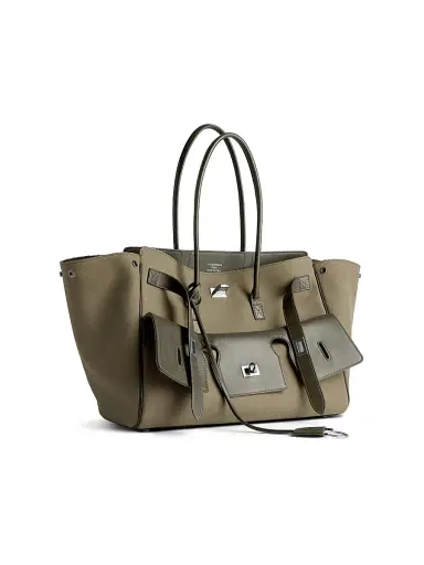 Balenciaga Women's Bel Air Carry All Tote - Khaki | Thumbnail 3 Balenciaga Women's Bel Air Carry All Tote - Khaki | Thumbnail 3