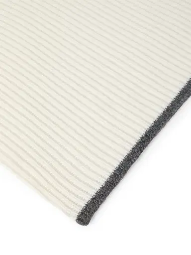Brunello Cucinelli Women's Cashmere English Rib Knit Scarf with Monili - Fog | Thumbnail 3 Brunello Cucinelli Women's Cashmere English Rib Knit Scarf with Monili - Fog | Thumbnail 3