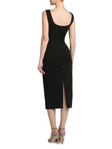 Giorgio Armani Women's Technical Stretch Jersey Midi-Dress | Thumbnail 6 Giorgio Armani Women's Technical Stretch Jersey Midi-Dress | Thumbnail 6