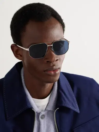 Cartier Eyewear Santos de Cartier Aviator-Style Silver and Gold-Tone Sunglasses - Men | Thumbnail 2 Cartier Eyewear Santos de Cartier Aviator-Style Silver and Gold-Tone Sunglasses - Men | Thumbnail 2