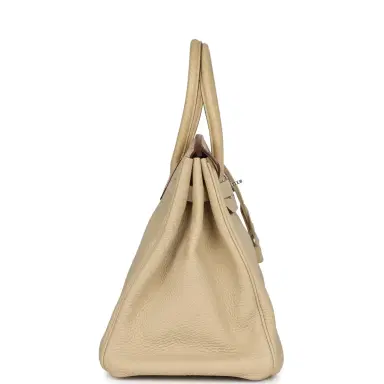HERMÈS Pre-owned Hermes Birkin 35 Parchemin Togo Palladium Hardware | Thumbnail 3 HERMÈS Pre-owned Hermes Birkin 35 Parchemin Togo Palladium Hardware | Thumbnail 3