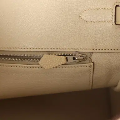 HERMÈS Pre-owned Hermes Birkin 35 Parchemin Togo Palladium Hardware | Thumbnail 8 HERMÈS Pre-owned Hermes Birkin 35 Parchemin Togo Palladium Hardware | Thumbnail 8
