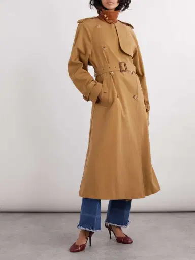 Chloé Double-breasted Belted Cotton-gabardine Trench Coat | Thumbnail 3 Chloé Double-breasted Belted Cotton-gabardine Trench Coat | Thumbnail 3