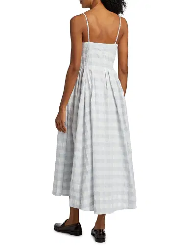Simkhai Women's Kittiya Gingham Midi-Dress - Periwinkle Sky Multi | Thumbnail 5 Simkhai Women's Kittiya Gingham Midi-Dress - Periwinkle Sky Multi | Thumbnail 5
