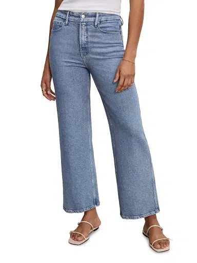 Good American Women's Soft Tech Good Skate Wide Crop Jeans - Indigo | Thumbnail 3 Good American Women's Soft Tech Good Skate Wide Crop Jeans - Indigo | Thumbnail 3