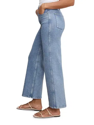 Good American Women's Soft Tech Good Skate Wide Crop Jeans - Indigo | Thumbnail 4 Good American Women's Soft Tech Good Skate Wide Crop Jeans - Indigo | Thumbnail 4