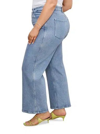 Good American Women's Soft Tech Good Skate Wide Crop Jeans - Indigo | Thumbnail 7 Good American Women's Soft Tech Good Skate Wide Crop Jeans - Indigo | Thumbnail 7