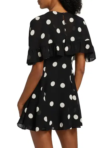 Reformation Women's Zelena Two-Piece A-Line Minidress & Shawl - Moon Dot - Size 6 | Thumbnail 5 Reformation Women's Zelena Two-Piece A-Line Minidress & Shawl - Moon Dot - Size 6 | Thumbnail 5