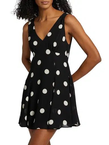 Reformation Women's Zelena Two-Piece A-Line Minidress & Shawl - Moon Dot - Size 6 | Thumbnail 6 Reformation Women's Zelena Two-Piece A-Line Minidress & Shawl - Moon Dot - Size 6 | Thumbnail 6