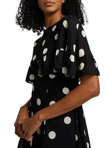 Reformation Women's Zelena Two-Piece A-Line Minidress & Shawl - Moon Dot - Size 6 | Thumbnail 7 Reformation Women's Zelena Two-Piece A-Line Minidress & Shawl - Moon Dot - Size 6 | Thumbnail 7