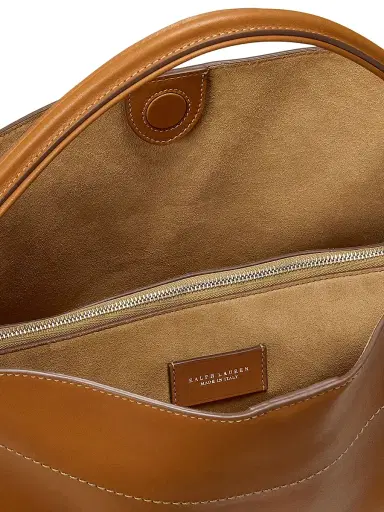 Ralph Lauren Collection Women's The Ralph Leather Shoulder Bag - R L Gold | Thumbnail 4 Ralph Lauren Collection Women's The Ralph Leather Shoulder Bag - R L Gold | Thumbnail 4