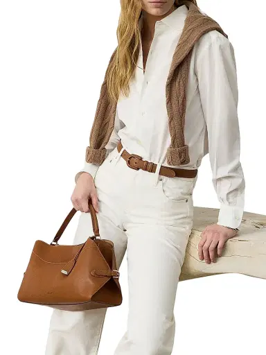 Ralph Lauren Collection Women's The Ralph Leather Shoulder Bag - R L Gold | Thumbnail 7 Ralph Lauren Collection Women's The Ralph Leather Shoulder Bag - R L Gold | Thumbnail 7