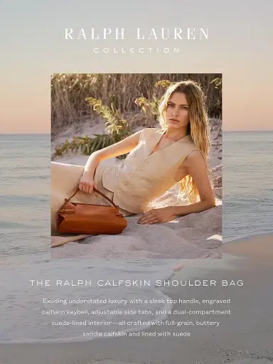 Ralph Lauren Collection Women's The Ralph Leather Shoulder Bag - R L Gold | Thumbnail 8 Ralph Lauren Collection Women's The Ralph Leather Shoulder Bag - R L Gold | Thumbnail 8