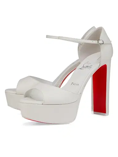 Christian Louboutin Women's Sandaloo 130MM Heels - Bianco - Size 12 | Thumbnail 2 Christian Louboutin Women's Sandaloo 130MM Heels - Bianco - Size 12 | Thumbnail 2
