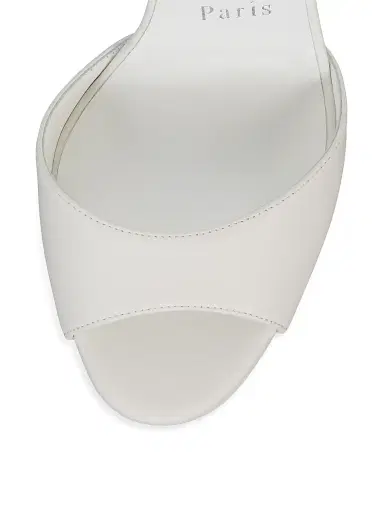 Christian Louboutin Women's Sandaloo 130MM Heels - Bianco - Size 12 | Thumbnail 4 Christian Louboutin Women's Sandaloo 130MM Heels - Bianco - Size 12 | Thumbnail 4
