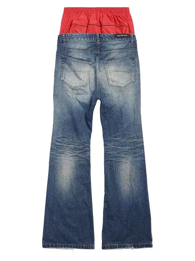 Balenciaga Men's Layered Jeans - Black | Thumbnail 2 Balenciaga Men's Layered Jeans - Black | Thumbnail 2