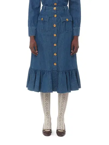 Valentino Garavani Women's Lightweight Denim Skirt - Denim - Size 0 | Thumbnail 2 Valentino Garavani Women's Lightweight Denim Skirt - Denim - Size 0 | Thumbnail 2