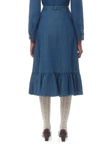 Valentino Garavani Women's Lightweight Denim Skirt - Denim - Size 0 | Thumbnail 4 Valentino Garavani Women's Lightweight Denim Skirt - Denim - Size 0 | Thumbnail 4
