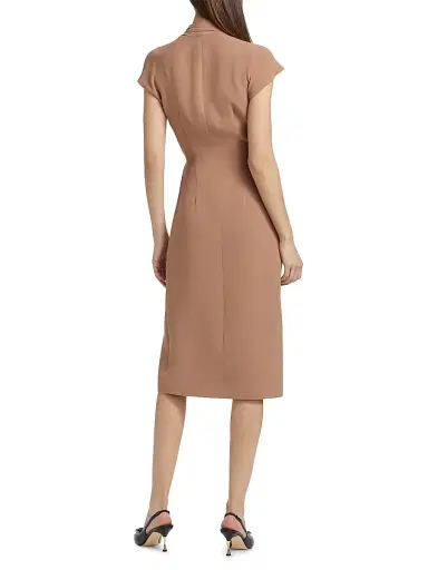Giorgio Armani Women's Silk High Neck Wrap Dress - Tawny Brown - Size 4 | Thumbnail 5 Giorgio Armani Women's Silk High Neck Wrap Dress - Tawny Brown - Size 4 | Thumbnail 5