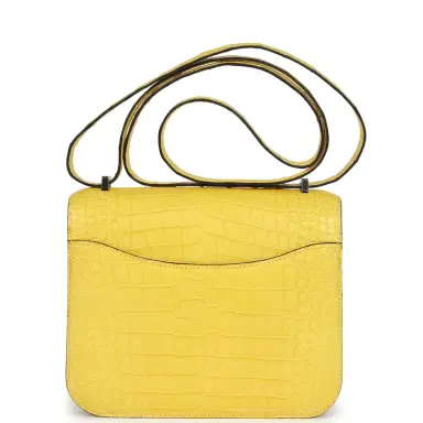 HERMÈS Hermes Constance 1-18 Mimosa Matte Alligator Mississippiensis Palladium Hardware | Thumbnail 5 HERMÈS Hermes Constance 1-18 Mimosa Matte Alligator Mississippiensis Palladium Hardware | Thumbnail 5