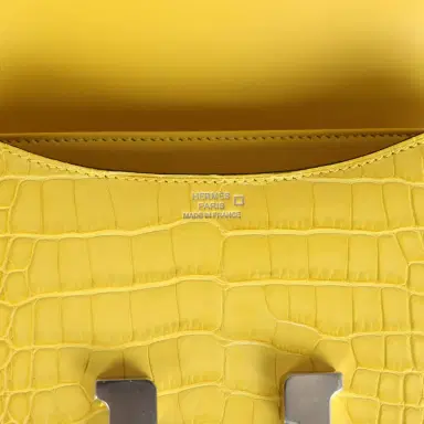 HERMÈS Hermes Constance 1-18 Mimosa Matte Alligator Mississippiensis Palladium Hardware | Thumbnail 8 HERMÈS Hermes Constance 1-18 Mimosa Matte Alligator Mississippiensis Palladium Hardware | Thumbnail 8