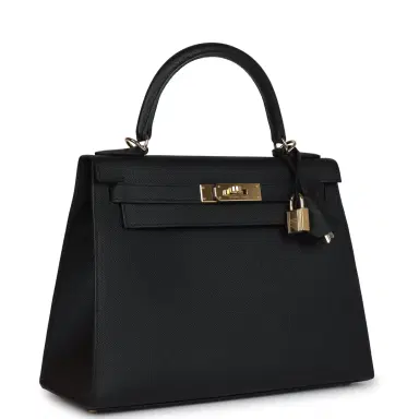 HERMÈS Pre-owned Hermes Kelly Sellier 28 Black Epsom Permabrass Hardware | Thumbnail 2 HERMÈS Pre-owned Hermes Kelly Sellier 28 Black Epsom Permabrass Hardware | Thumbnail 2