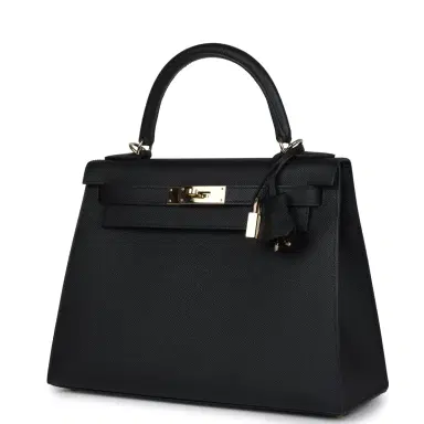 HERMÈS Pre-owned Hermes Kelly Sellier 28 Black Epsom Permabrass Hardware | Thumbnail 3 HERMÈS Pre-owned Hermes Kelly Sellier 28 Black Epsom Permabrass Hardware | Thumbnail 3