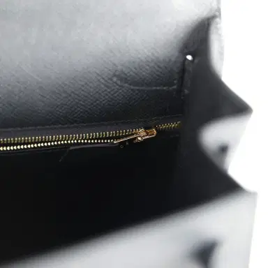 HERMÈS Pre-owned Hermes Kelly Sellier 28 Black Epsom Permabrass Hardware | Thumbnail 9 HERMÈS Pre-owned Hermes Kelly Sellier 28 Black Epsom Permabrass Hardware | Thumbnail 9