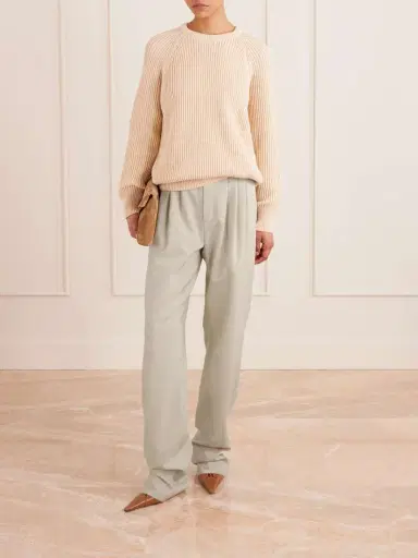 Saint Laurent Pleated Wool Straight-leg Pants | Thumbnail 2 Saint Laurent Pleated Wool Straight-leg Pants | Thumbnail 2