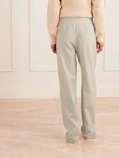 Saint Laurent Pleated Wool Straight-leg Pants | Thumbnail 4 Saint Laurent Pleated Wool Straight-leg Pants | Thumbnail 4