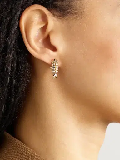 Yvonne Léon Superfish 9-karat Gold Diamond Single Earring | Thumbnail 2 Yvonne Léon Superfish 9-karat Gold Diamond Single Earring | Thumbnail 2