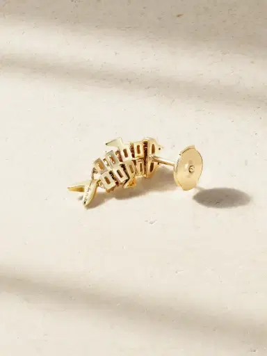 Yvonne Léon Superfish 9-karat Gold Diamond Single Earring | Thumbnail 3 Yvonne Léon Superfish 9-karat Gold Diamond Single Earring | Thumbnail 3