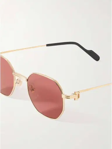 Cartier Eyewear Hexagon-frame Gold-tone Sunglasses | Thumbnail 4 Cartier Eyewear Hexagon-frame Gold-tone Sunglasses | Thumbnail 4