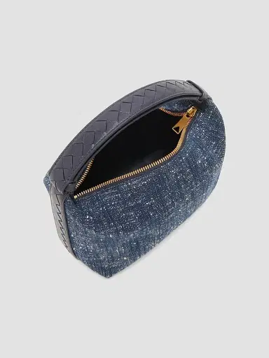 Bottega Veneta Women's Wallace Denim Bouclé Top Handle Bag | Thumbnail 3 Bottega Veneta Women's Wallace Denim Bouclé Top Handle Bag | Thumbnail 3