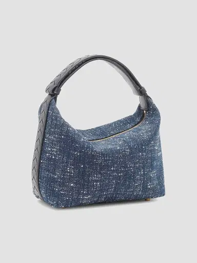Bottega Veneta Women's Wallace Denim Bouclé Top Handle Bag | Thumbnail 4 Bottega Veneta Women's Wallace Denim Bouclé Top Handle Bag | Thumbnail 4