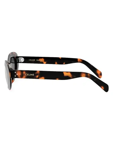 Celine Women's 3 Dots 54MM Rectangular Sunglasses - Dark Havana Smoke | Thumbnail 3 Celine Women's 3 Dots 54MM Rectangular Sunglasses - Dark Havana Smoke | Thumbnail 3